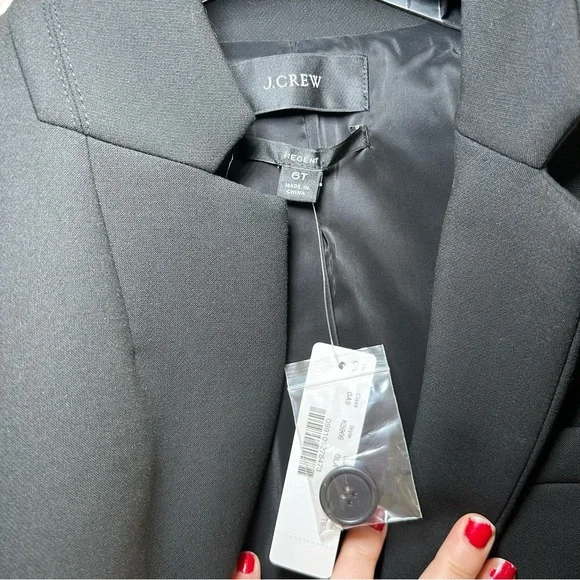 NWT J. Crew Black Women's Blazer Tall Regent blazer in four-season stretch - Picture 3 of 6
